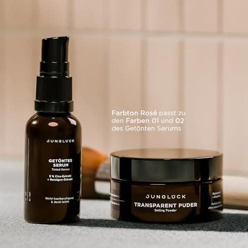 JUNGLÜCK Transparent Puder Gesicht Vegan - Lose mattierend und langanhaltend für natürlichen Look
| JUNGLÜCK Vegan Tran