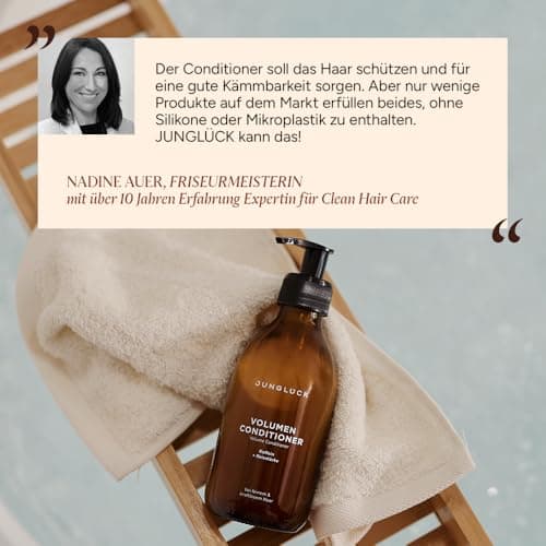 JUNGLÜCK Volumen Shampoo 250ml - Vegan, ohne Sulfate & Silikone - Reinigt und kräftigt die Haarstruktur - BIO Birkenwass