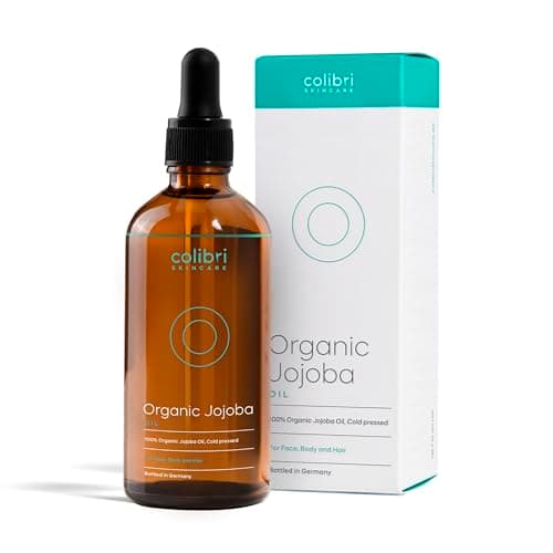 Colibri Skincare Bio Jojobaöl 100ml - Rein für Kosmetik - Gesunde Haare, weiche Haut und starke Nägel - Auch fürs Gesich