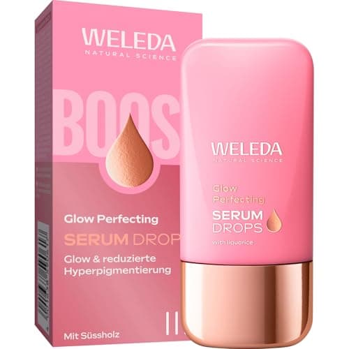 WELEDA Bio Sunkissed Bronzing Serum Drops naturkosmétique Feuchtigkeitsbooster Drops mit Yuzu - Vegan, 30ml für glatte,