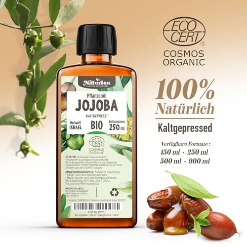 Jojobaöl Bio - Rein, Natürlich & Kaltgepresst, Vegani für Haare und Nägel