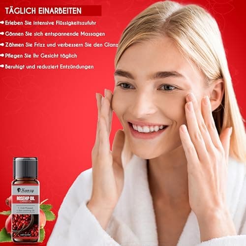Kanzy Bio-Kalte-Druck-Jojobaöl 100% Reines Gold 120ml Gesichts- und Körperöl, Vegan & Hexanfrei, Anti-Falten, NATURALLY