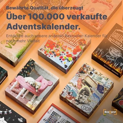 UMBRELLA® Retro Vintage Adventskalender 24x Süßigkeiten – Erinnerungen aus den 80ern, 90ern & 2000ern – Perfekt zum Nasc
