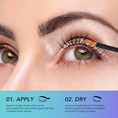 Natürliches Hormonfreies Wimpernserum Lash Serum 5ML für Längere Wimpern und Schnelleres Wachstum Vegan