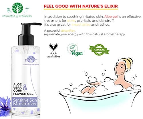 100% Reines Aloe Vera Gel für Gesicht und Körper - Feuchtigkeitscreme direkt aus Lanzarote Spanien - Trockene Haut leic