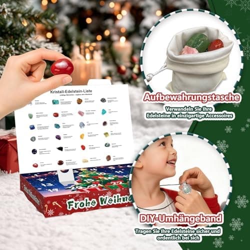 Kinder Adventskalender 2025 24 Tage Weihnachts Countdown Kalender für Mädchen und Jungen
| 24 Kristalle Adventskalender