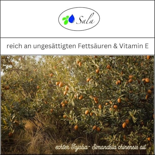 Sala Jojobaöl kaltgepresst BIO für Baby & Kind in Glasflasche 1 L EU Organic