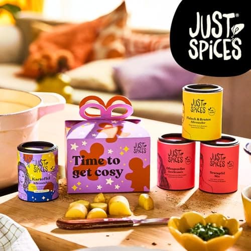 Just Spices Medium Gewürz Adventskalender 2025 - 24 leckere Gewürzmixe und Rezepte, 20 Gewürztütchen und 4 Dosen in Orig