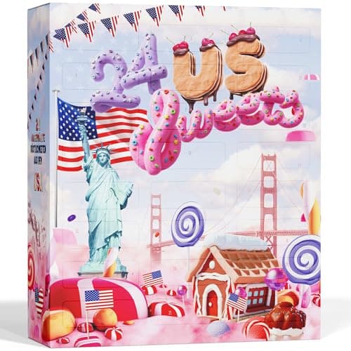 UMBRELLA® Retro Vintage Adventskalender 24x Süßigkeiten – Erinnerungen aus den 80ern, 90ern & 2000ern – Perfekt zum Nasc