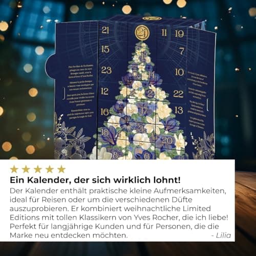 Yves Rocher Kosmetik Adventskalender - Geschenk mit 24 Überraschungen - Gesichtspflege & Make-Up - Frauen - Limitierte A