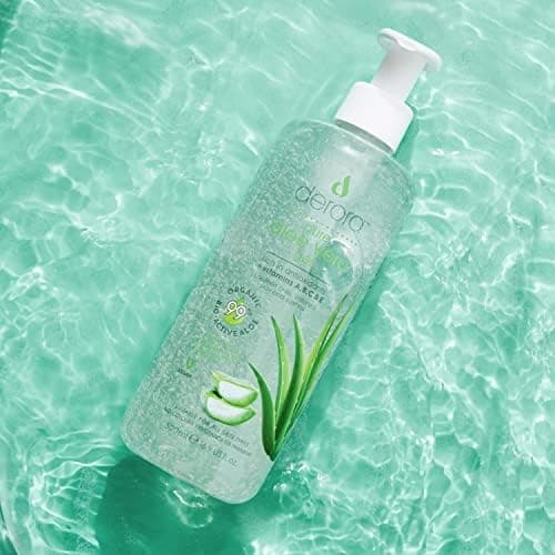Derora Aloe Vera Gel | 100% Reine, Organische Aloe-Inhaltsstoffe zur Hautheilung | Tierversuchsfrei & Vegan, 500 ml