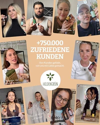 Heldengrün® BIO Jojobaöl - Sanftes Gesichtsöl & Haarepflege - Kosmetik für Gesicht, Haut & Haare COSMOS Organic von Ecoc