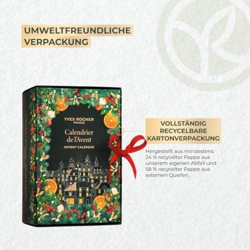 Yves Rocher Kosmetik Adventskalender - Geschenk mit 24 Überraschungen - Gesichtspflege & Make-Up - Frauen - Limitierte A