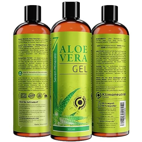 Aloe Vera Gel 99% Bio - 355 ml | ÖKO-TEST Sehr Gut | 100% Natur & Ohne Duftstoffe - Veganer Formel OHNE XANTHAN - aus EC