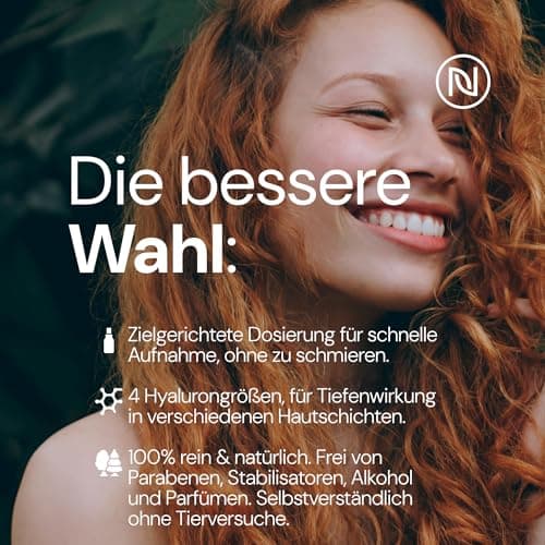 BIO Niacinamide Serum 10% mit Zink & Hyaluron - Porenverfeinerndes Gesichtsserum - Für reife Haut - Made in Germany (100