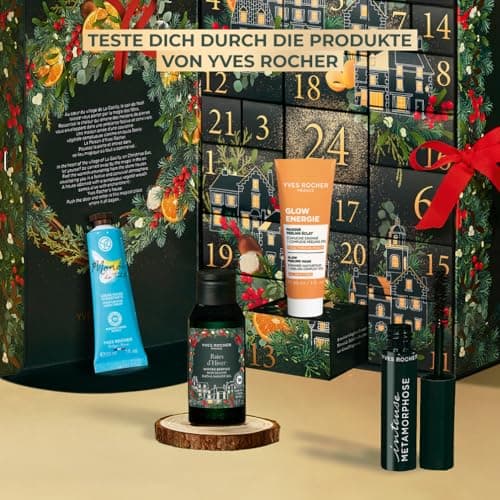 Yves Rocher Kosmetik Adventskalender - Geschenk mit 24 Überraschungen - Gesichtspflege & Make-Up - Frauen - Limitierte A