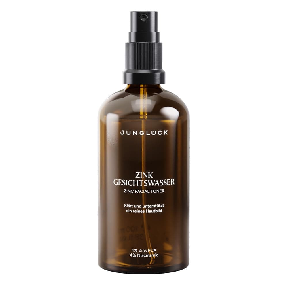 JUNGLÜCK Zink Gesichtswasser Spray für reife Haut - Vegan - Mit BIO Schachtelhalm-Extrakt und Zink | Talgproduktion regu