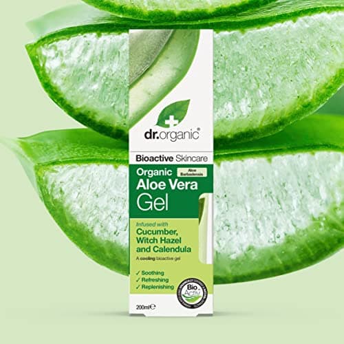 Dr Organic Aloe Vera Gel mit Gurke, für alle Hauttypen, naturlich & vegan, 200ml