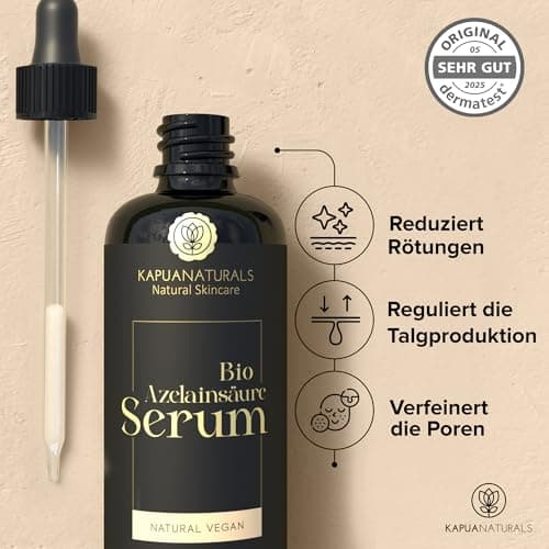 BIO Azelainsäure Serum Hochdosiert für Unreine und Sensible Haut • 100ml • Klärendes Serum mit Azelaic Acid, Panthenol