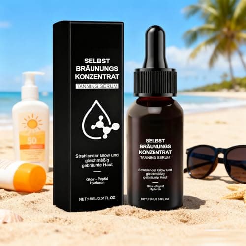 Selbstbräunungskonzentrat Flüssiges Selbstbräuner Serum für natürliche Bräune beim Mixen mit Gesichtsbehandlungen - 15ML