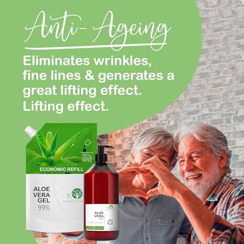 100% Reines Aloe Vera Gel für Gesicht und Körper - Feuchtigkeitscreme direkt aus Lanzarote Spanien - Trockene Haut leic