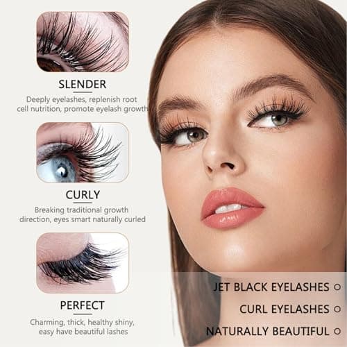 Naturliches Wimpernserum für schnelles Wachstum - Stärkt & Pflegt Wimpern - Für längere, vollere Wimpern - 02 4ml