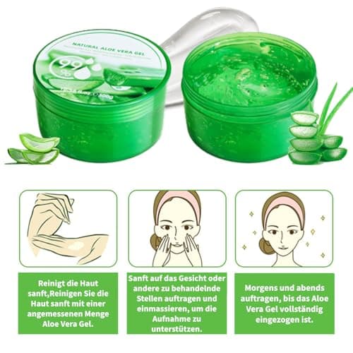 Natürliche Aloe Vera Feuchtigkeitscreme 99% Organisch Für Gesicht Und Körper - After Sun Pflege & Trockenheitsprobleme