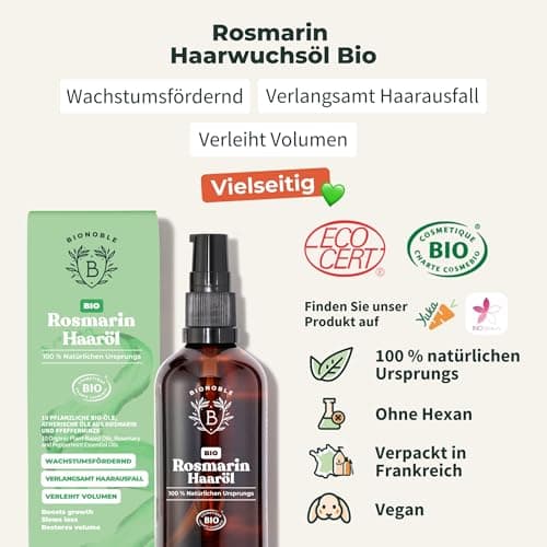 BIONOBLE Jojobaöl Bio Kaltgepresst für Sehnenpflege und Pickelregulation - Haare, Gesicht, Körper, Nägel - Hexanfrei, V