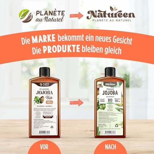 Jojobaöl Bio - Rein, Natürlich & Kaltgepresst, Vegani für Haare und Nägel