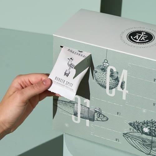 Ankerkraut "der Lütte" Adventskalender 2025 für Frauen, Männer und die ganze Familie, 24 Türchen zum Öffnen, Gewürze-Ide