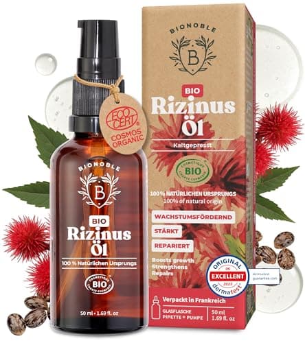 BIONOBLE Jojobaöl Bio Kaltgepresst für Sehnenpflege und Pickelregulation - Haare, Gesicht, Körper, Nägel - Hexanfrei, V