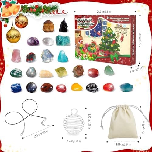 Kinder Adventskalender 2025 24 Tage Weihnachts Countdown Kalender für Mädchen und Jungen
| 24 Kristalle Adventskalender