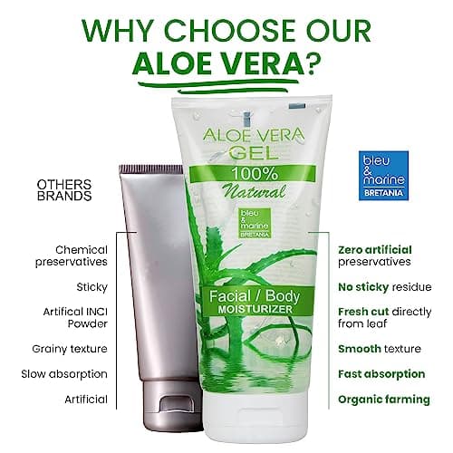 **100% Reines Aloe Vera Gel aus Bio-Pflanzen der Kanarischen Inseln für Babys und Haustiere, Feuchtigkeitscreme, Gesich