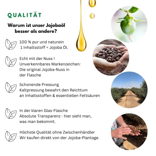Wilco LA CURA Jojoba Öl - Feuchtigkeitsspendend für Körper und Gesicht - kalt gepresst - 100 ml - Herzarterienerweiternd