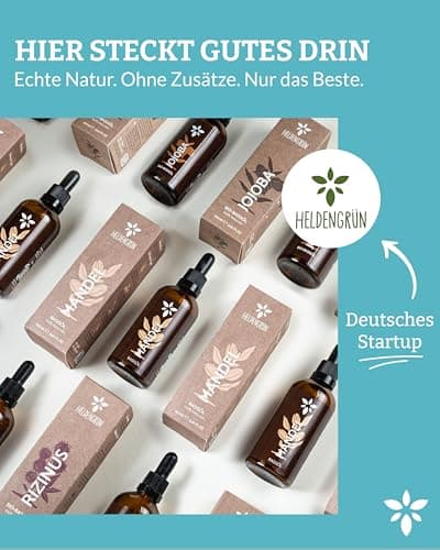 Heldengrün® BIO Jojobaöl - Sanftes Gesichtsöl & Haarepflege - Kosmetik für Gesicht, Haut & Haare COSMOS Organic von Ecoc