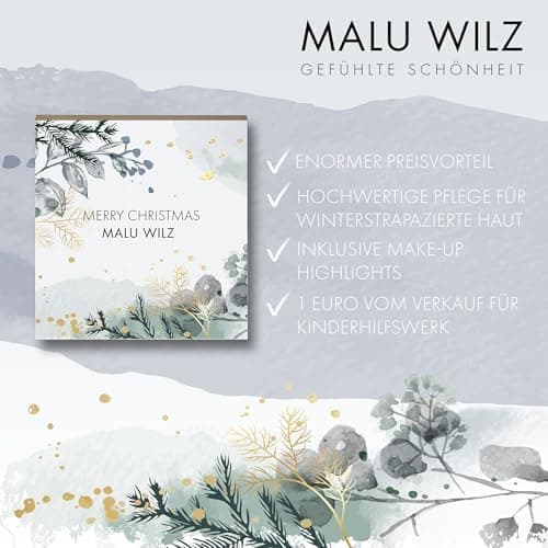 Malu Wilz Beauty Adventskalender für Pflege- und Kosmetikliebhaber mit 21 Ampullen & Mascara (Modell 2025)