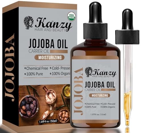Kanzy Bio-Kalte-Druck-Jojobaöl 100% Reines Gold 120ml Gesichts- und Körperöl, Vegan & Hexanfrei, Anti-Falten, NATURALLY