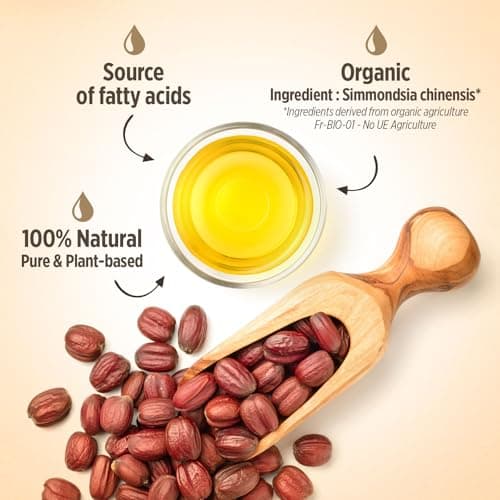 Jojobaöl Bio - Rein, Natürlich & Kaltgepresst, Vegani für Haare und Nägel