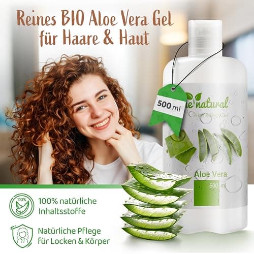 Bio Aloe Vera Gel Haare & Körper 2in1 | Made in Germany | Biologisches Aloe Vera Haar- und Körpergel 100 % Bio  
Bio Alo