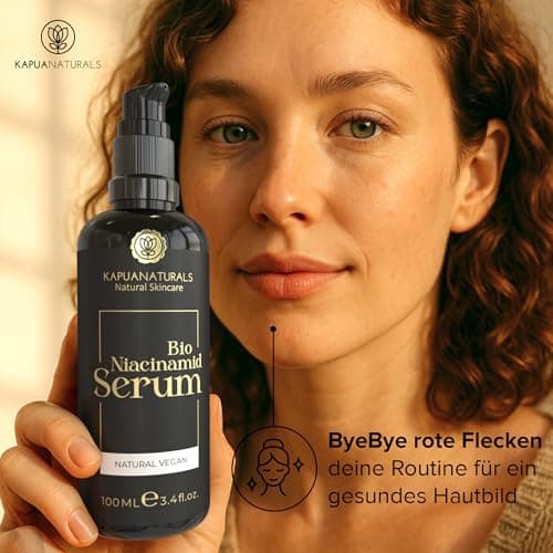 Bio Niacinamide Serum Hochdosiert für reife Haut 100ml • 10% Niacinamide + 1% Zink • Verkleinert Poren & verringert Flec