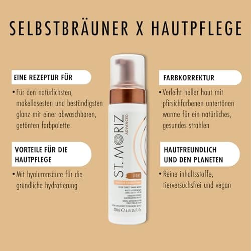 ST. MORITZ Selbstbräuner Face Mist - Für ein sanftes Bronzieren des Gesichts, ideal für tägliche Verwendung - Mit Pflanz
