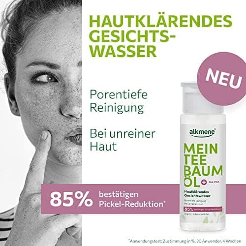 Mein Teebaumöl Gesichtswasser 2x 150 ml Pickelreduktion - natürlichen Teebaumöl, vegan & klimaneutral, mud-alpha Pickeln