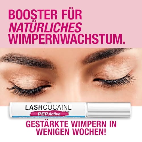 LASHCOCAINE PEP ACTIVE - Wimpernserum ohne Hormone – Schützt & kräftigt die Wimpern - VEGAN - MADE IN GERMANY - 3,5ml