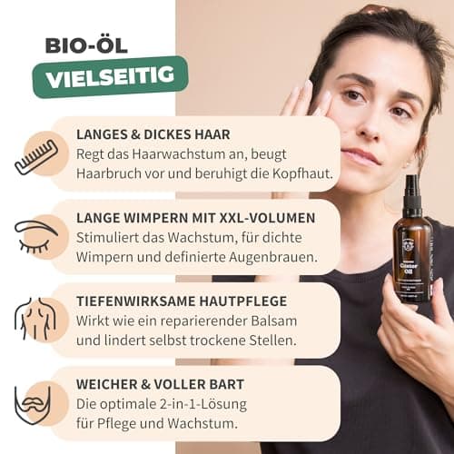 BIONOBLE Jojobaöl Bio Kaltgepresst für Sehnenpflege und Pickelregulation - Haare, Gesicht, Körper, Nägel - Hexanfrei, V