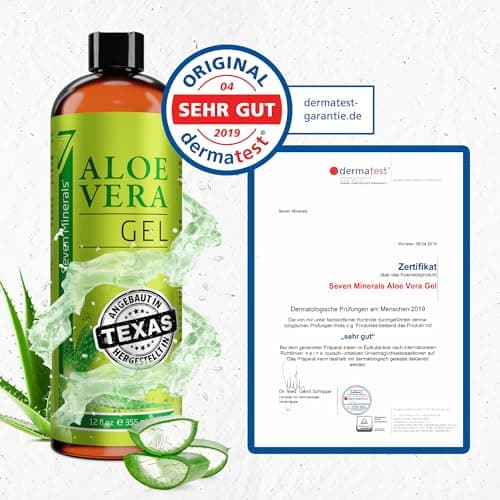 Aloe Vera Gel 99% Bio - 355 ml | ÖKO-TEST Sehr Gut | 100% Natur & Ohne Duftstoffe - Veganer Formel OHNE XANTHAN - aus EC