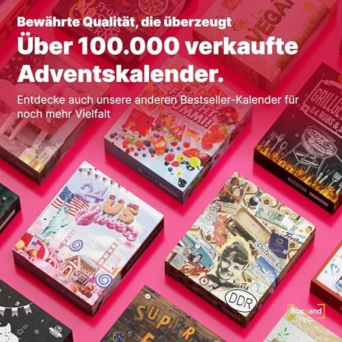 UMBRELLA® Retro Vintage Adventskalender 24x Süßigkeiten – Erinnerungen aus den 80ern, 90ern & 2000ern – Perfekt zum Nasc