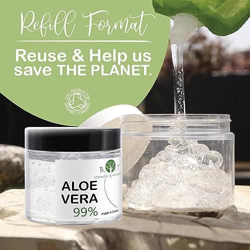 100% Reines Aloe Vera Gel für Gesicht und Körper - Feuchtigkeitscreme direkt aus Lanzarote Spanien - Trockene Haut leic