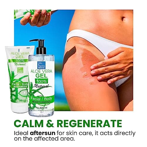 **100% Reines Aloe Vera Gel aus Bio-Pflanzen der Kanarischen Inseln für Babys und Haustiere, Feuchtigkeitscreme, Gesich
