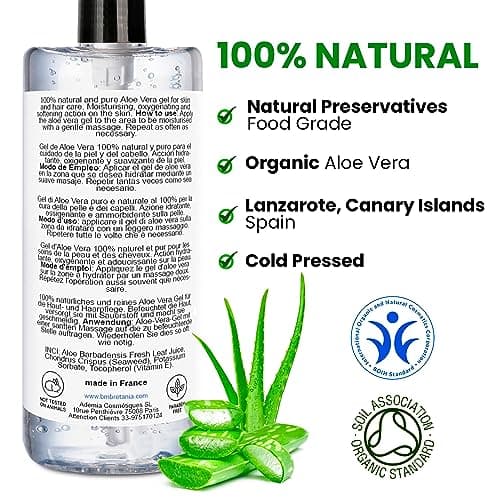 **100% Reines Aloe Vera Gel aus Bio-Pflanzen der Kanarischen Inseln für Babys und Haustiere, Feuchtigkeitscreme, Gesich