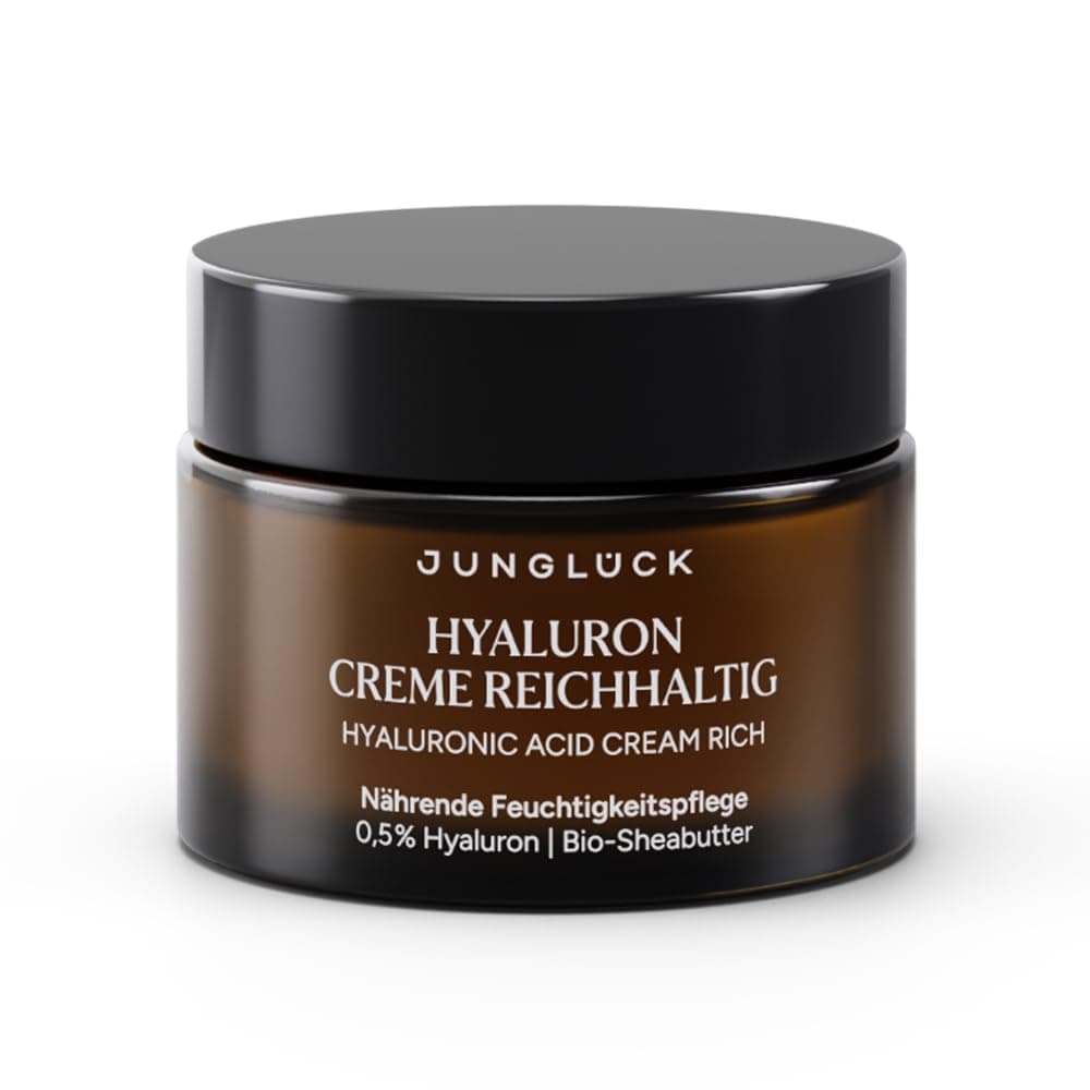JUNGLÜCK Hyaluron Creme Hochdosiert für Altgewordene - Anti Aging Feuchtigkeitscreme - Spendet intensiv Feuchtigkeit
|